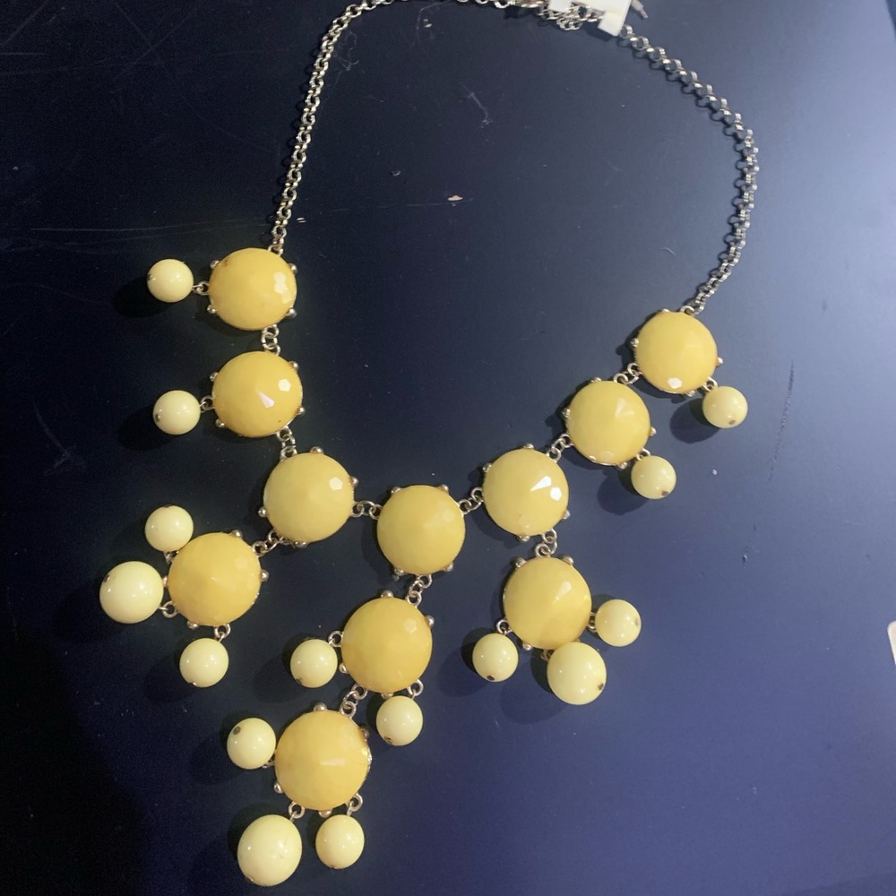 Yellow Drop Necklace and Earring Set